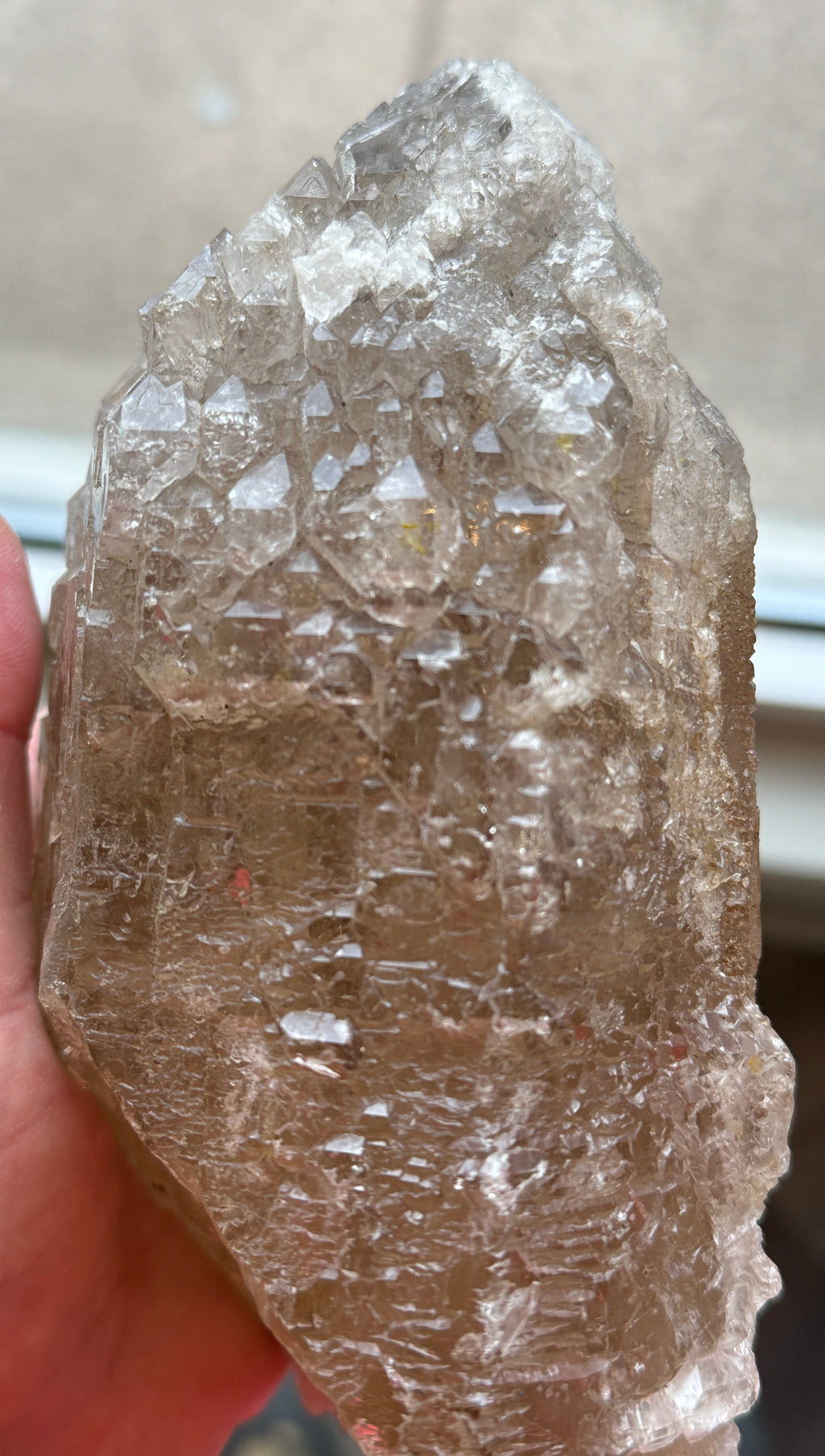 Large Elestial Quartz With Rare Blue Flash