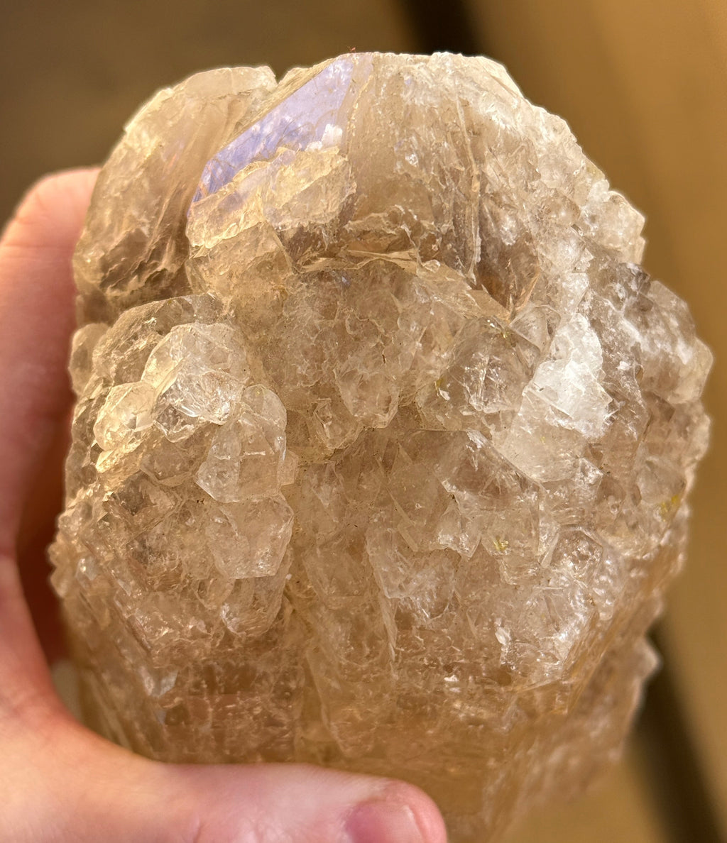 Large Elestial Quartz With Rare Blue Flash