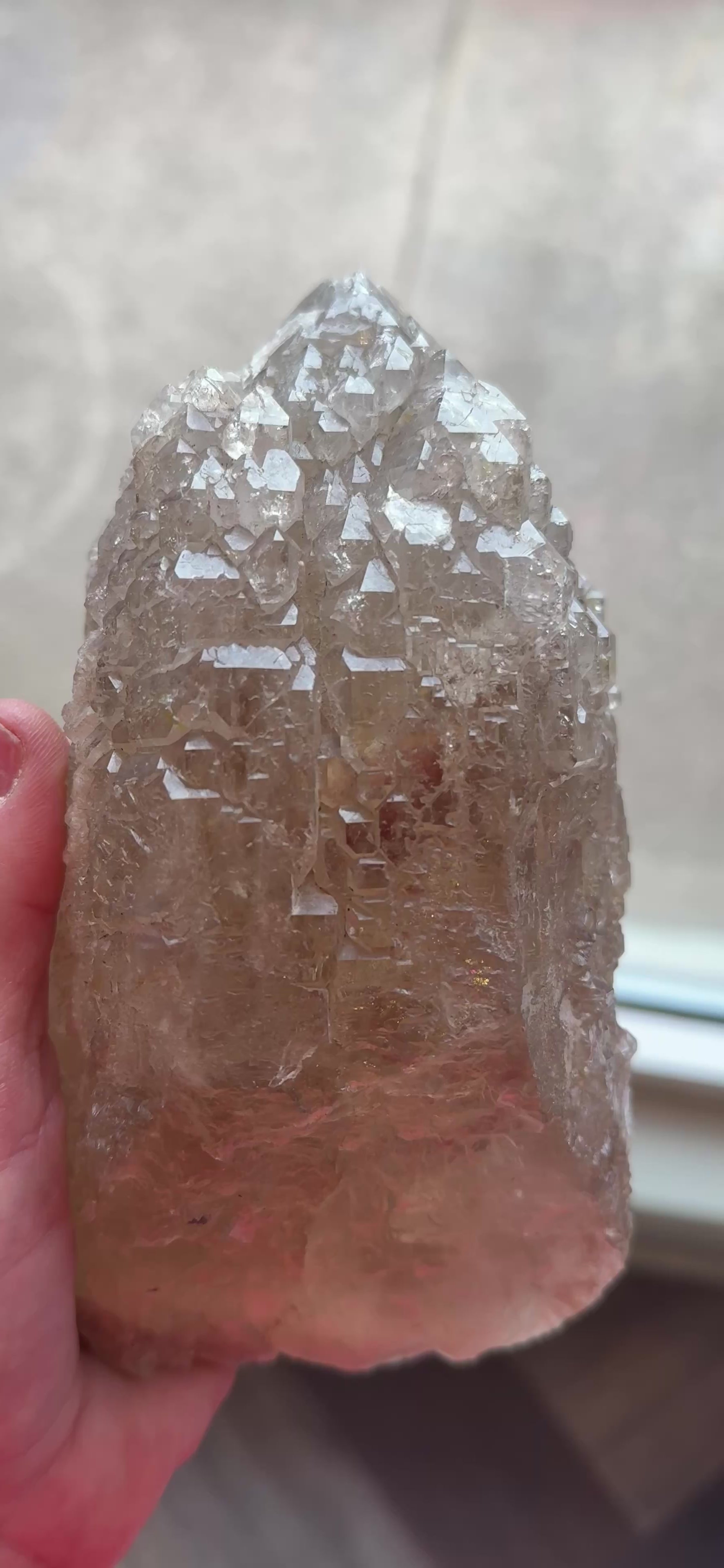 Large Elestial Quartz With Rare Blue Flash